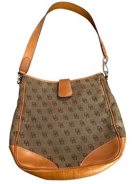 DOONEY & BOURKE Signature HANDBAG PURSE MADE IN USA Fabric & leather